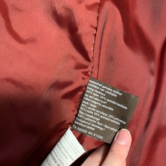 Danier Faux Fur Trimmed Jacket XL - Picture 3 of 3